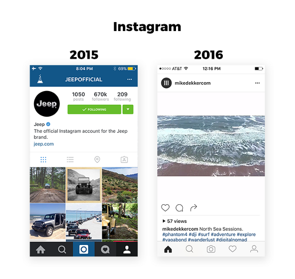 Instagram представил свой переработанный UI
